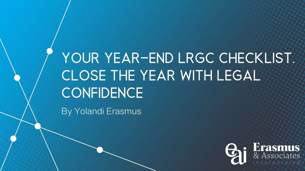 Your Year-End LRGC Checklist